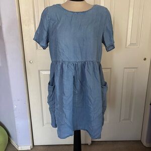 blue babydoll modcloth dress